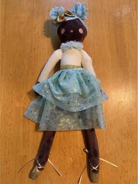 Nicole Miller Home Kids Ballerina Plush Stuffed Doll Brown